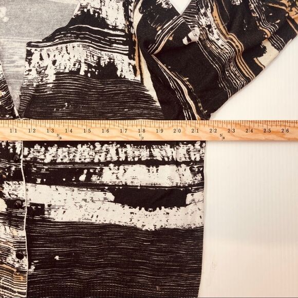 CYRUS Cardigan Long Sleeve Button Up Sweater Multi Color Print Women's Size 2X - Picture 7 of 8